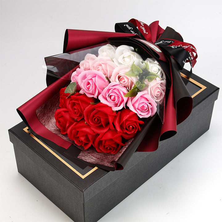 18 Rose Soap Bouquet Gift Box