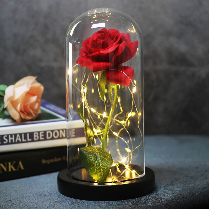 Forever Rose Flower in Glass