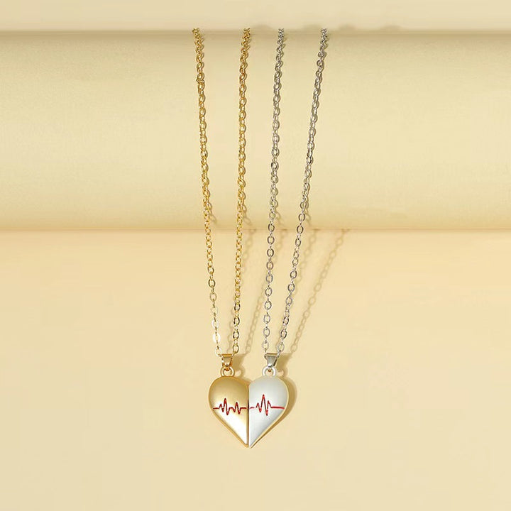 Heartbeat Magnetic Heart Necklace