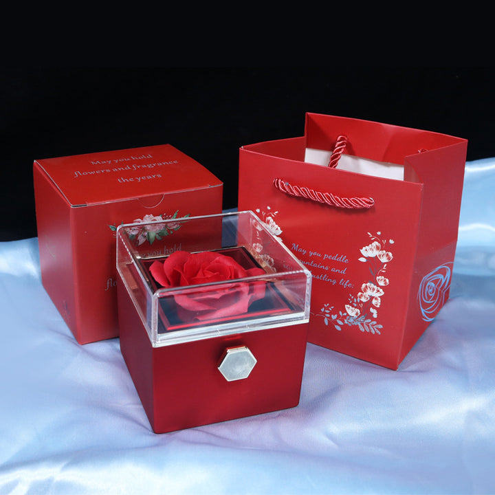 Creative Gift Box With Rotating Soap Rose
