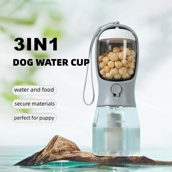 Portable 3-in-1 Pet Water Cup - Small & Multi-functional